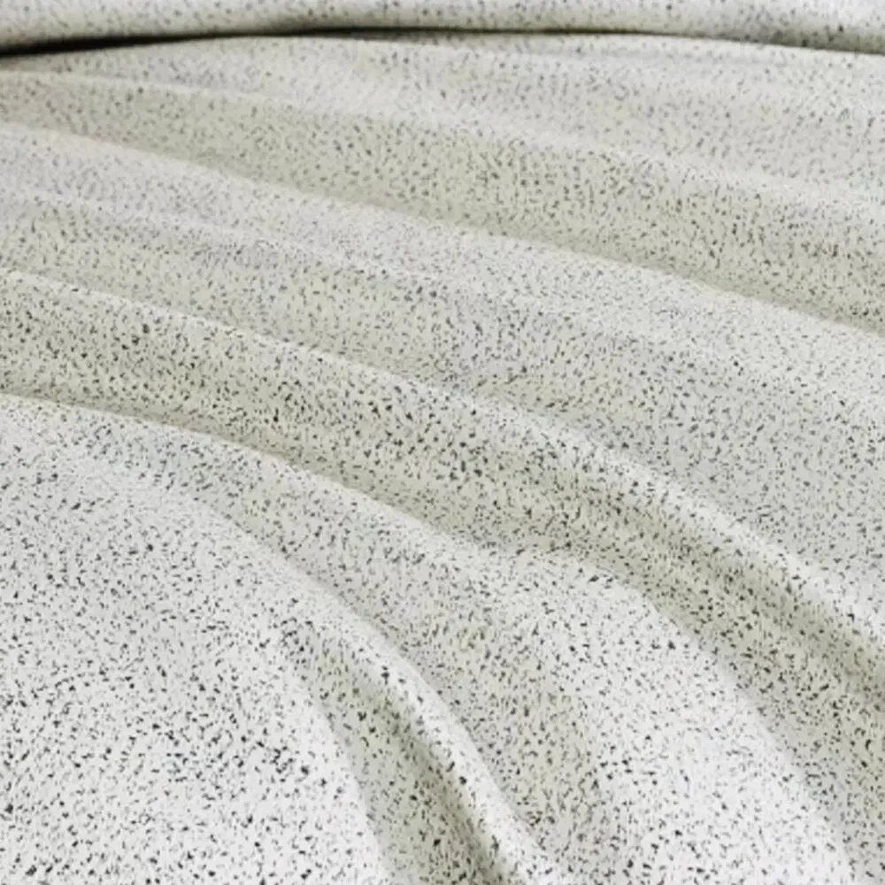 Vera Wang Silver Speckled Satin Jacquard 3 pc King Duvet Cover Set 107x92